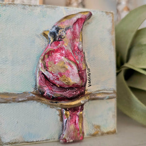 Clay Cardinal on 4x4 Canvas
