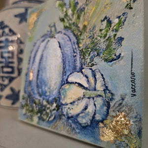 Textured Pumpkins on 6x6 Canvas