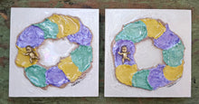Textured King Cake on 5x5 Wooden Board