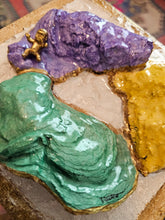 Mini Oyster King Cake on Wooden Plaque