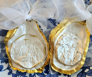 Nativity(Star) Clay Oyster Ornament