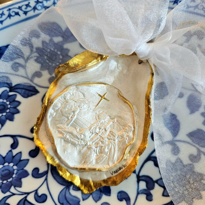 Nativity(Star) Clay Oyster Ornament