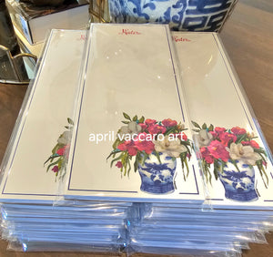 Floral Ginger Jar Notepad